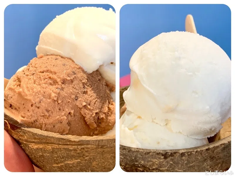 ココナッツグレン アイスクリームのアップ