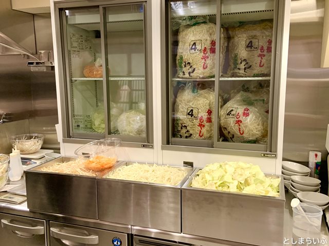 肉野菜炒めベジ郎 池袋東口店 冷蔵庫